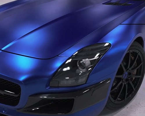 Matte Dark Blue Car Paint